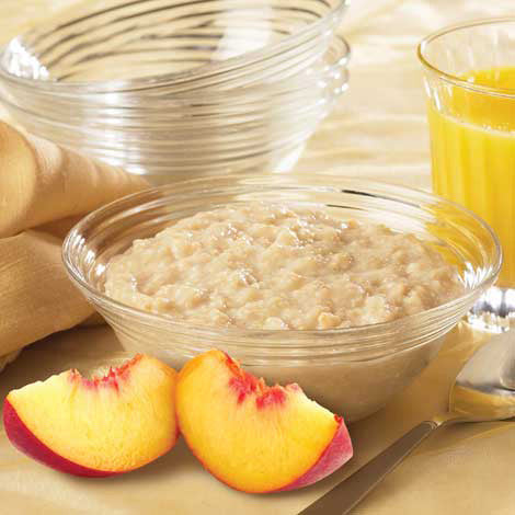 High Protein Peaches “ N ” Cream Oatmeal